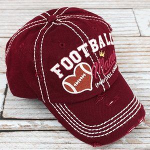 NWT - Football Mama (May Yell Loudly) burgundy cap